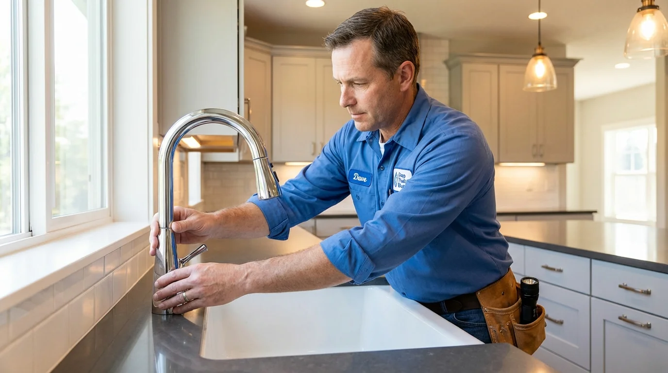 Kitchen faucet installation by Johns Plumbing LLC in Clarksdale