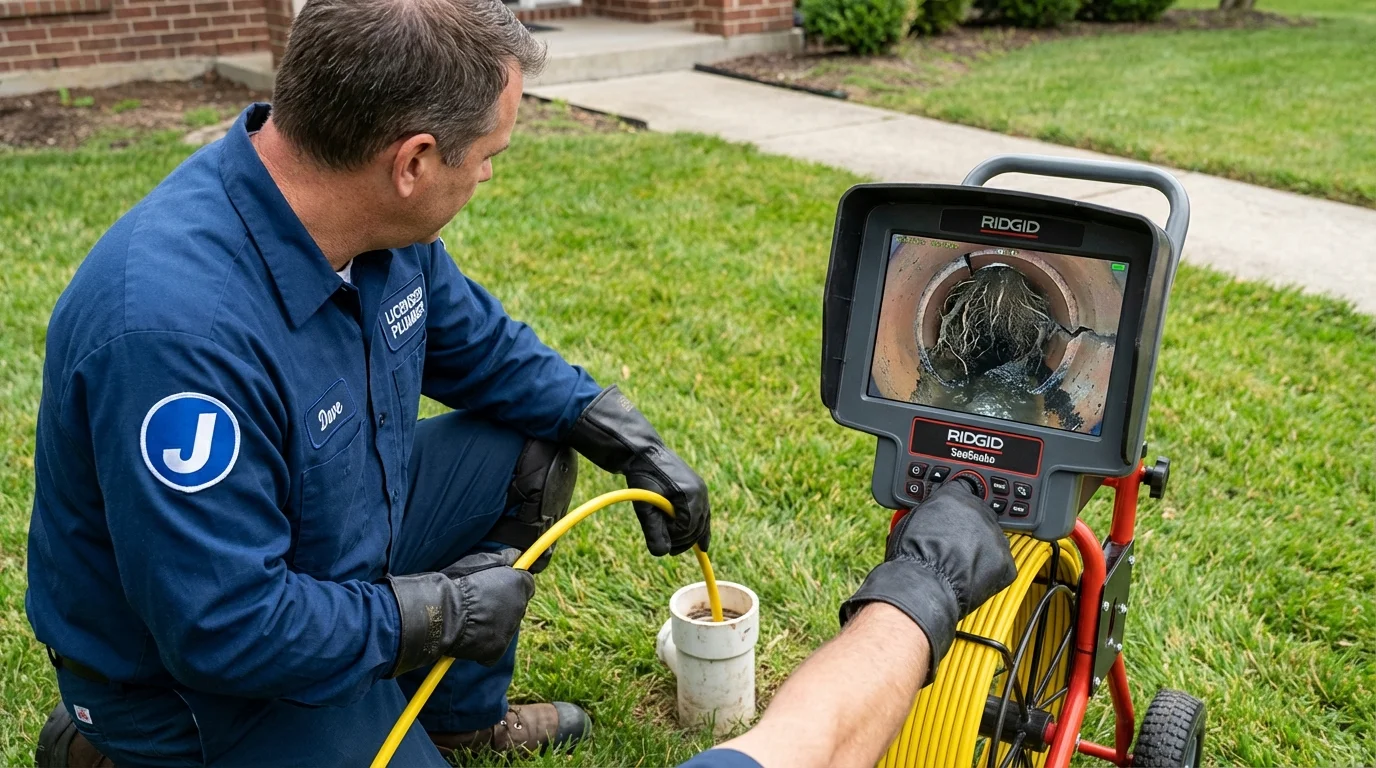 Sewer camera inspection being performed by Johns Plumbing LLC in Clarksdale